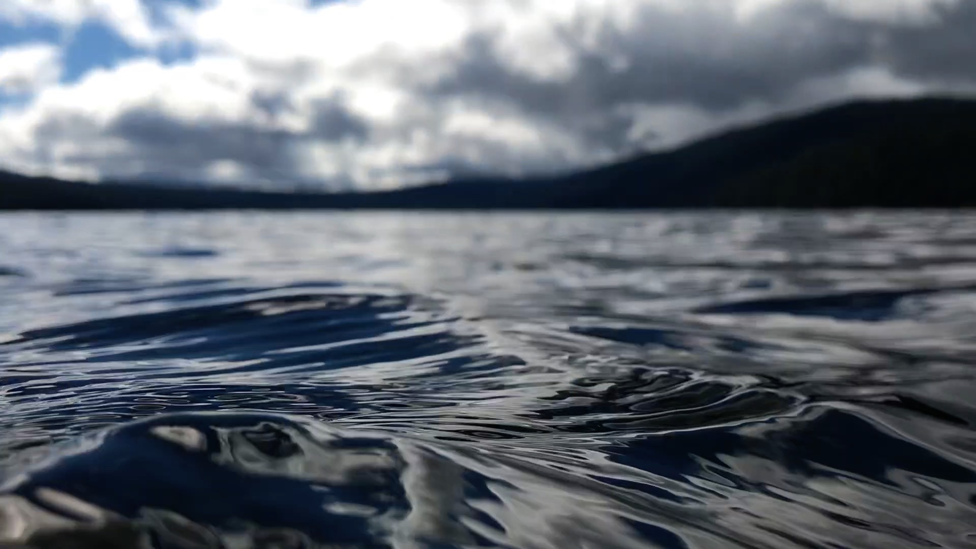 Calm open water at sunrise — the view from a swimmer's perspective
